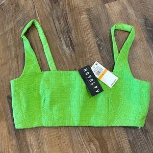 NWT Crop Top Lime Royalty by Maluma